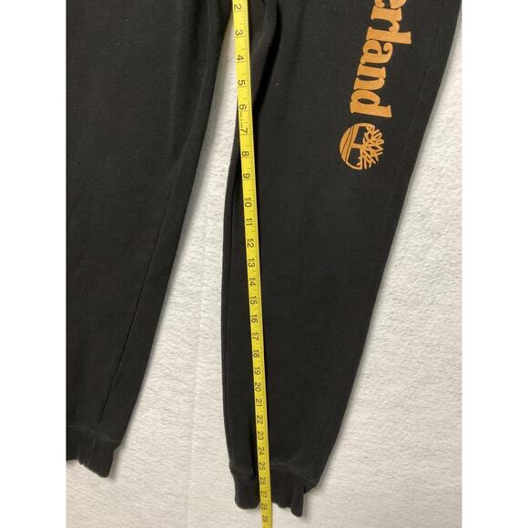 Timberland Pants Mens XL Black Fleece Joggers Sweatpants Spell Out Logo Graphic - Picture 5 of 7